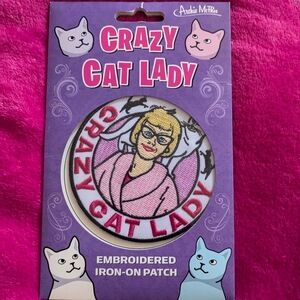 Crazy cat lady iron on patch